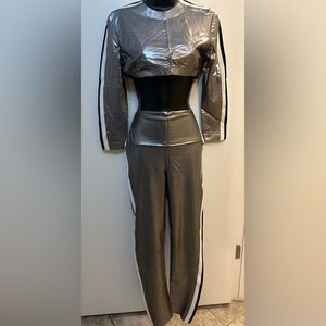 Norma kamali leggings & cropped top set